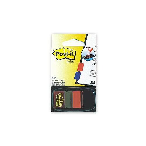 *Indeksi 3M Post-it 680-1 sarkani 25x43mm/50l