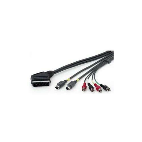 *Kabelis VIDEO SCART/2xAV,SVGA 2m. Ednet
