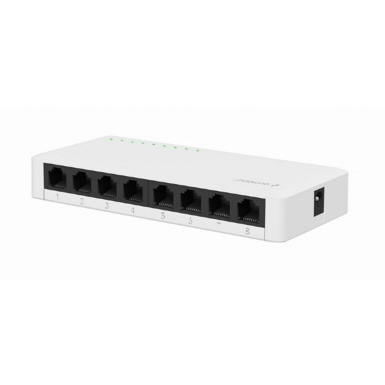 GEMBIRD Switch Ethernet; DC socket,RJ45