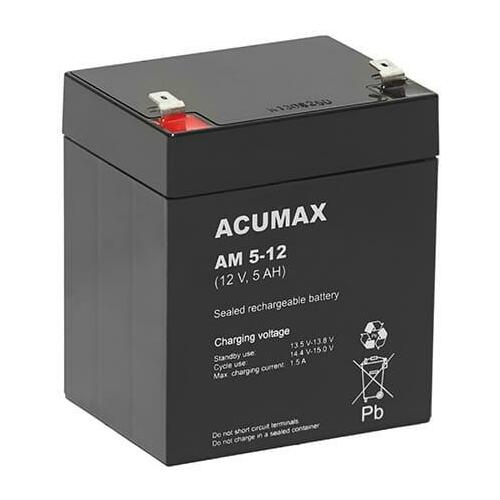 BATTERY 12V 5AH VRLA/AM5-12T2 ACUMAX EMU