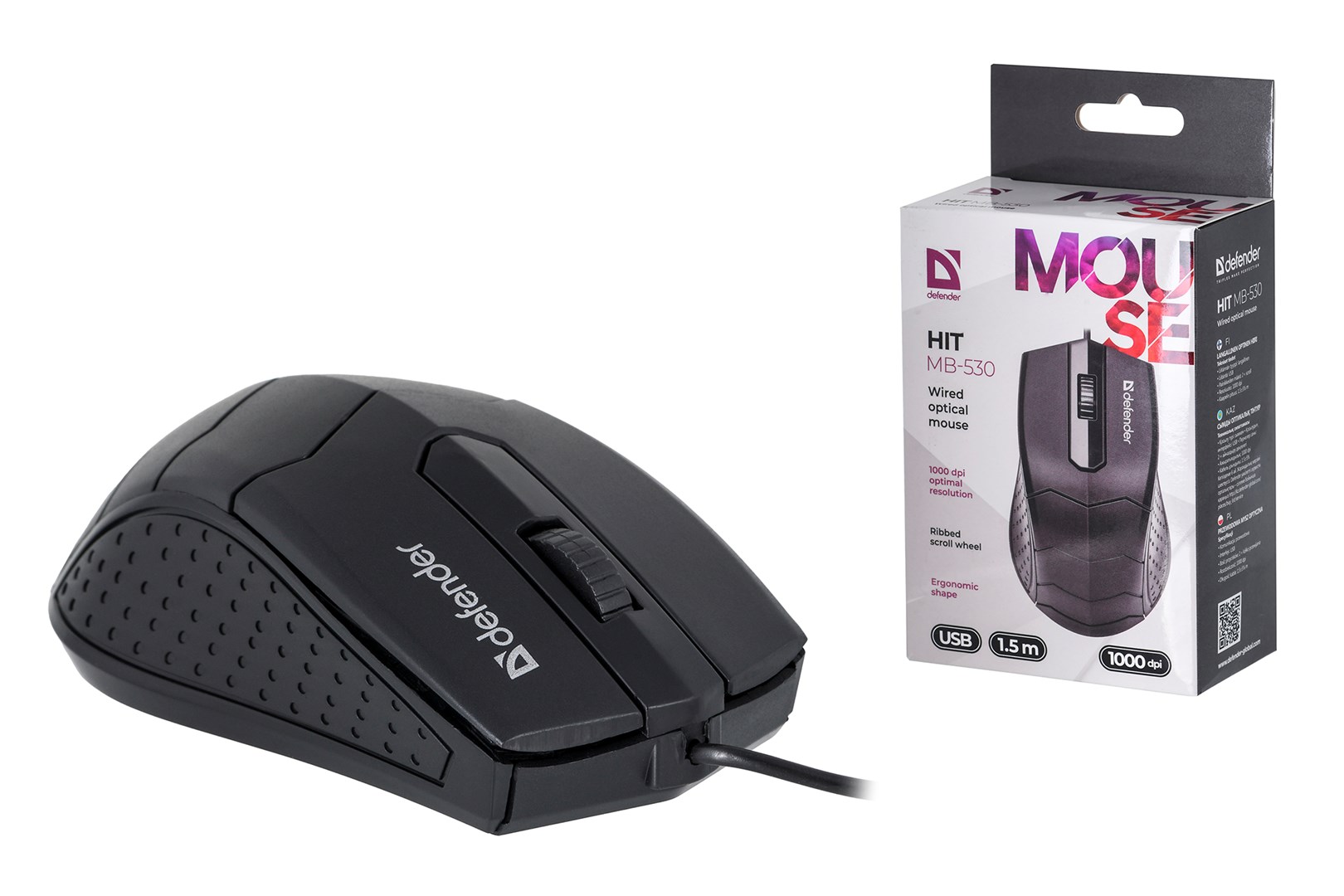 MOUSE DEFENDER HIT MB-530 BLACK OTPICAL