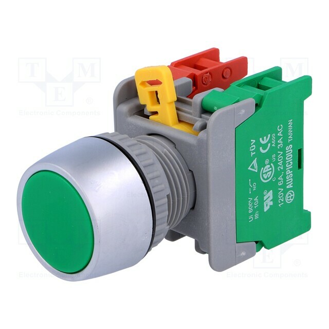 AUSPICIOUS Switch: push-button; 22mm; Stabl.pos: