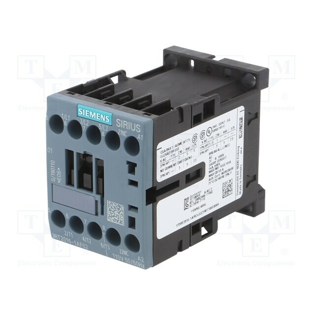 SIEMENS Contactor: 3-pole; NO x3; Auxiliary