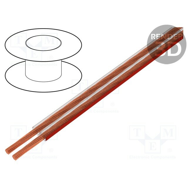 Wire: loudspeaker cable; HELUSOUND®; 2x4mm2; stranded