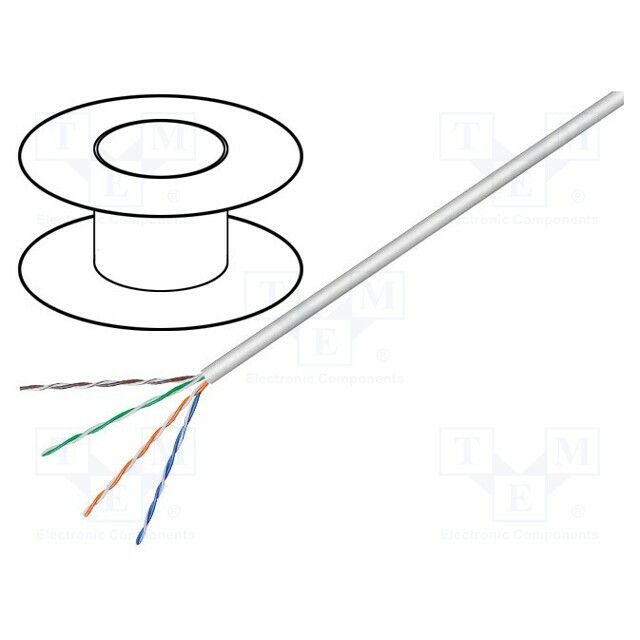 GOOBAY Wire; U/UTP; Cat 6; 4x2x23AWG