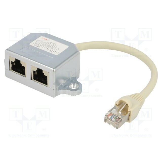 LOGILINK Splitter; 8p8c; RJ45 socket x2