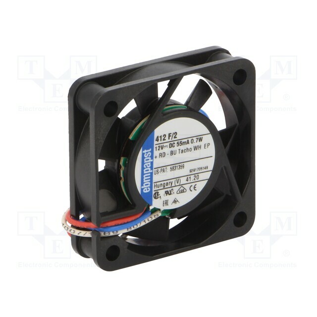 EBM-PAPST Fan: DC; 40x40x20mm; axial; 12VDC
