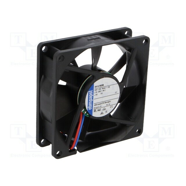 EBM-PAPST Fan: DC; 80x80x25mm; axial; 24VDC