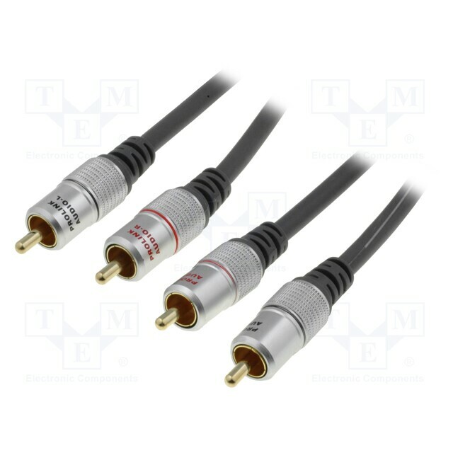 PROLINK Cable; RCA plug x2,both