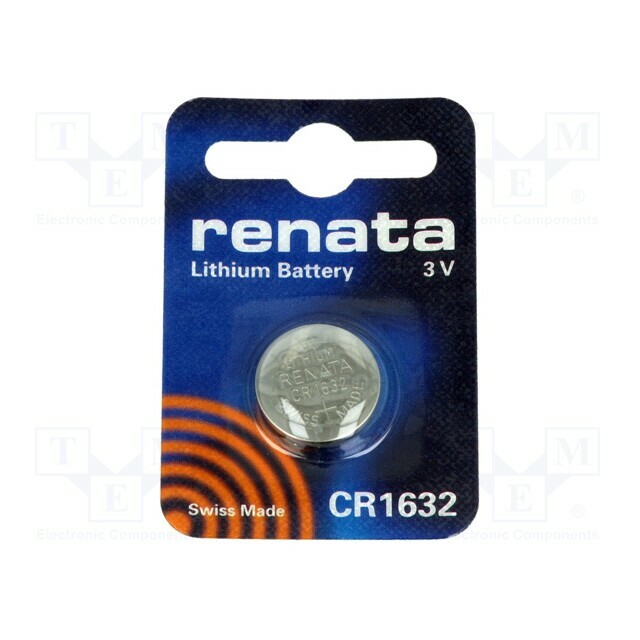 RENATA Battery: lithium; coin; CR1632; 3V
