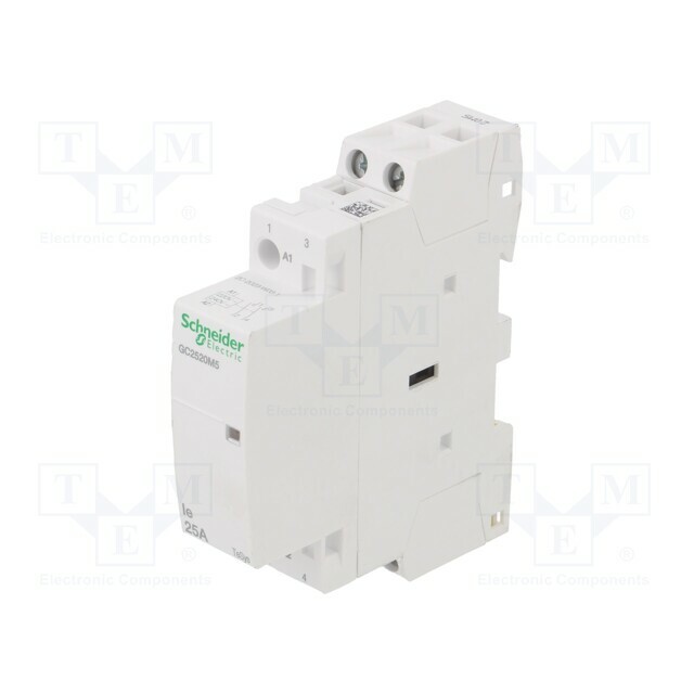 SCHNEIDER ELECTRIC Contactor: 2-pole installation; 24A