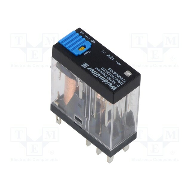 WEIDMÜLLER Relay: electromagnetic; Ucoil: 12VDC; DPDT