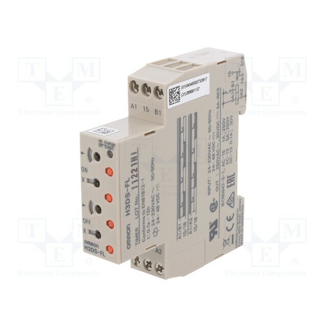 OMRON Timer; 0,1s÷12h; SPDT; 250VAC/5A