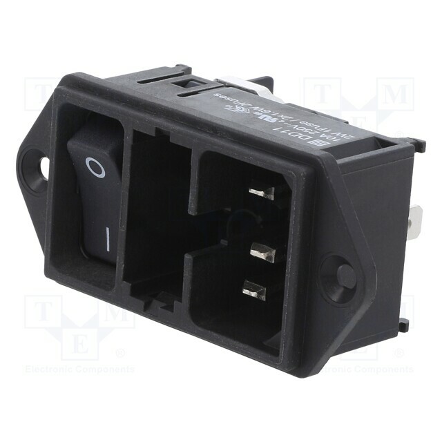 SCHURTER Connector: AC supply; socket; male