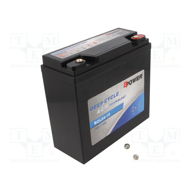 BPOWER Re-battery: acid-lead; 12V; 24Ah; AGM