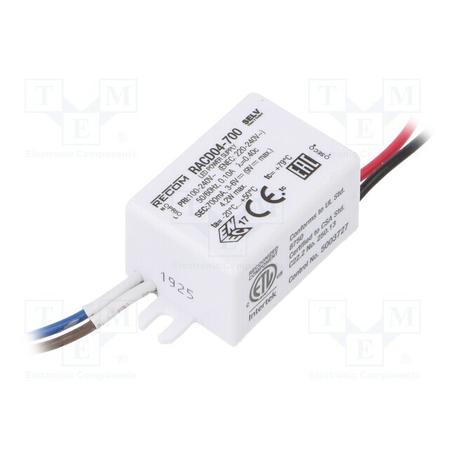 RECOM Power supply: switching; LED; 4W
