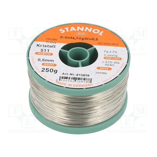 STANNOL Tin; lead free; Sn96,5Ag3Cu0