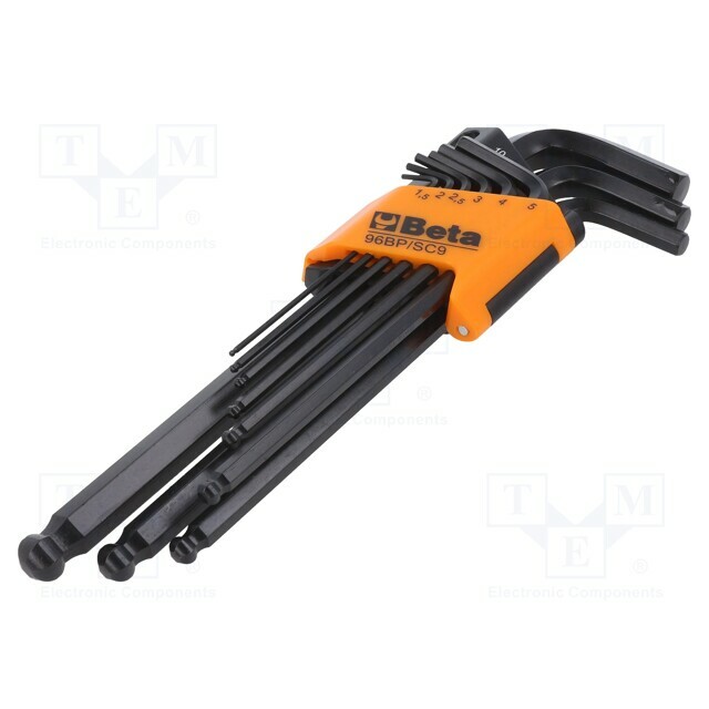 BETA Wrench: hex key-set; spherical; long