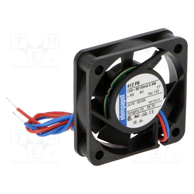 EBM-PAPST Fan: DC; 40x40x10mm; axial; 12VDC