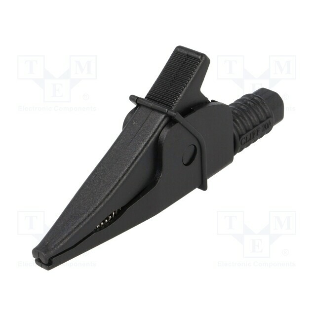 CLIFF Crocodile clip; 20A; 1kV; black