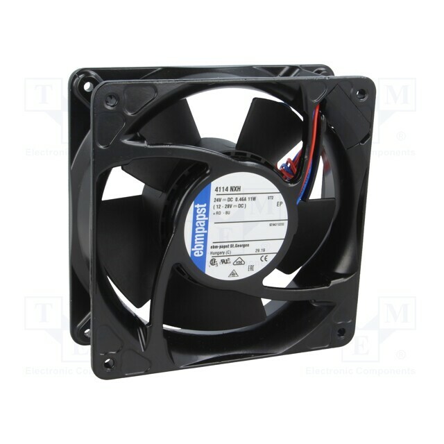 EBM-PAPST Fan: DC; 119x119x38mm; axial; 24VDC