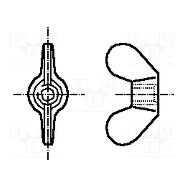 BOSSARD Nut; winged; M4; 0.7