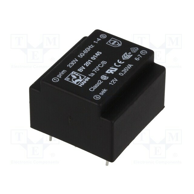 HAHN Transformer: encapsulated; 0.35VA; 230VAC