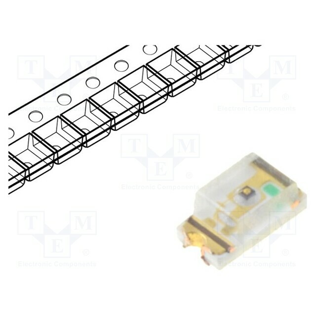 OPTOSUPPLY LED; orange; SMD; 0603; 15÷50mcd