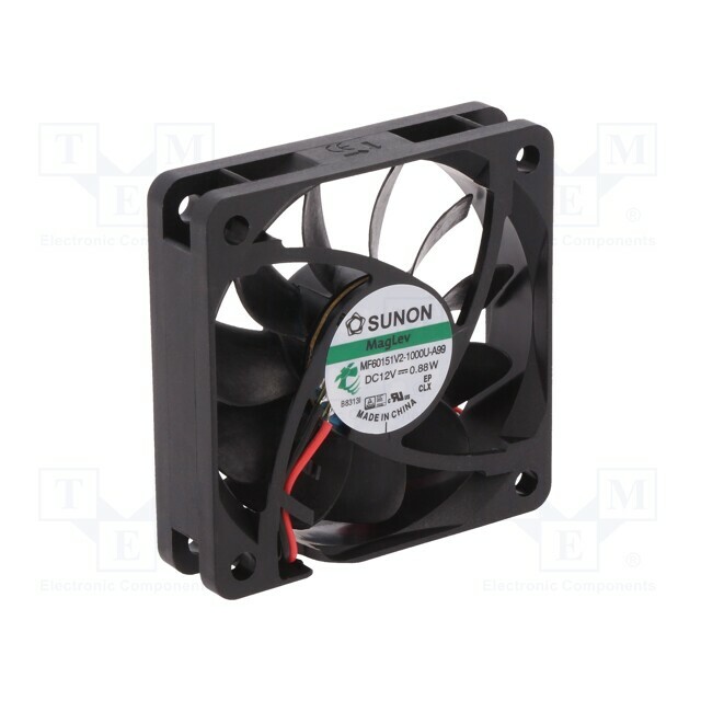 SUNON Fan: DC; 60x60x15mm; axial; 12VDC