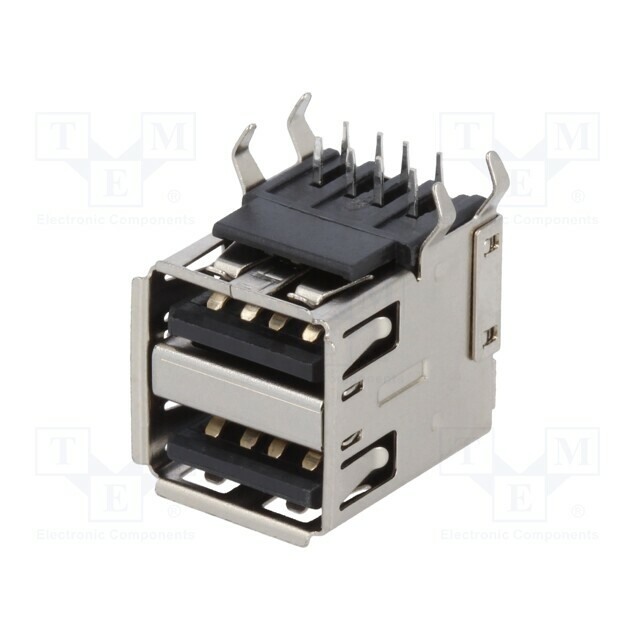 EDAC Connector: USB A; socket; THT