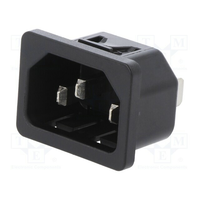 SCHURTER Connector: AC supply; socket; male
