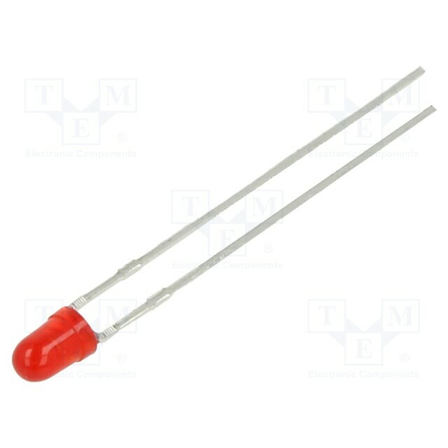 KINGBRIGHT ELECTRONIC LED; red; 3mm; 30÷80mcd