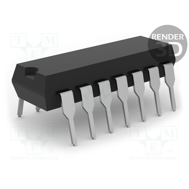 BROADCOM (AVAGO) Optocoupler; THT; Ch: 4