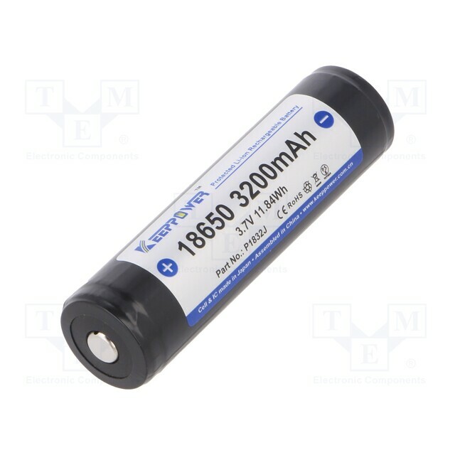 KEEPPOWER Re-battery: Li-Ion; 18650,MR18650; 3200mAh