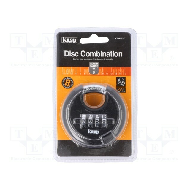 KASP Padlock; round,combination code; Protection: