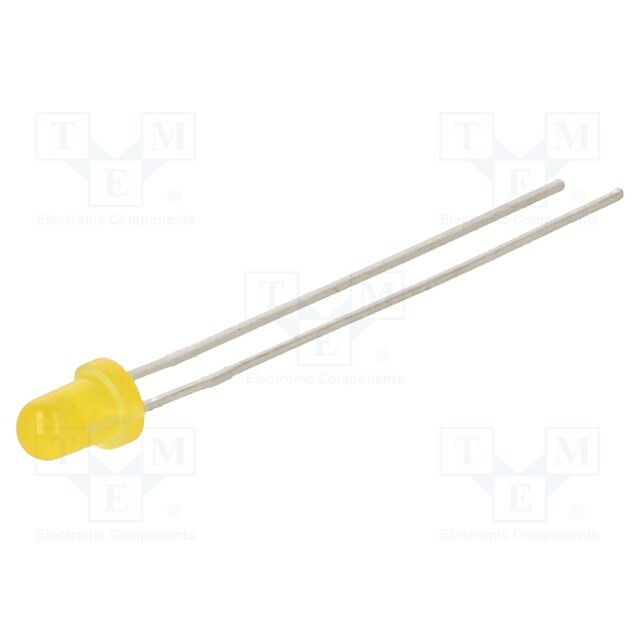 LITEON LED; yellow; 3mm; 65mcd; 60°