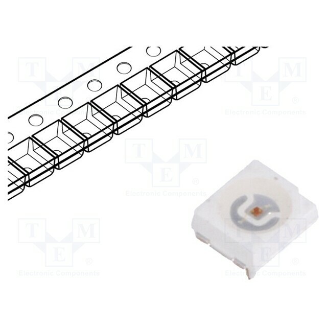OPTOSUPPLY LED; red; SMD; PLCC2; 1120÷2180mcd