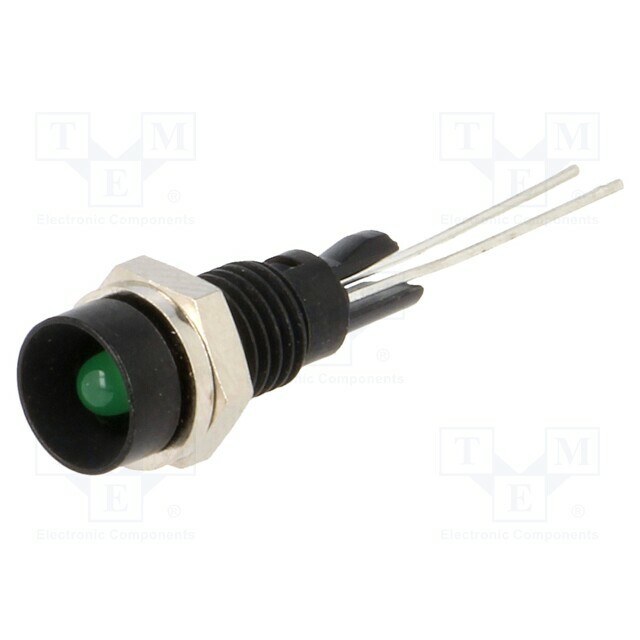 MENTOR Indicator: LED; recessed; green; Ø6mm