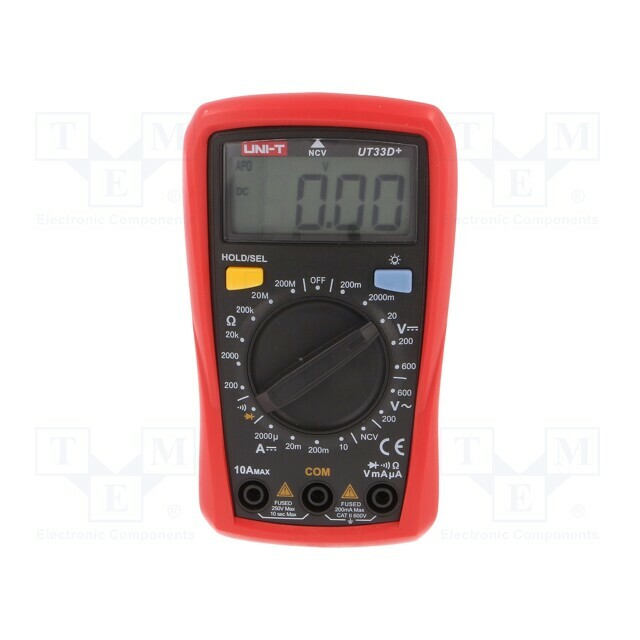 UNI-T Digital multimeter; LCD; VDC: 200mV