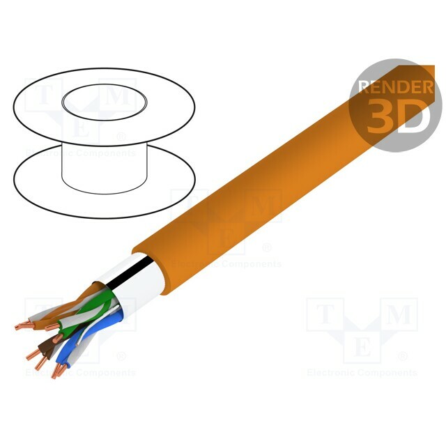 Wire; BiTLAN; F/UTP; Cat 5e; 4x2x24AWG