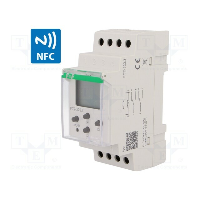 F&F Programmable time switch; Range: 24h