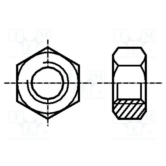 BOSSARD Nut; hexagonal; M4; 0.7