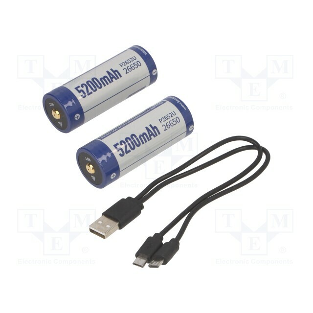 KEEPPOWER Re-battery: Li-Ion; 26650; 5200mAh; 3