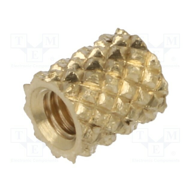 TAPPEX Threaded insert; brass; M2,5