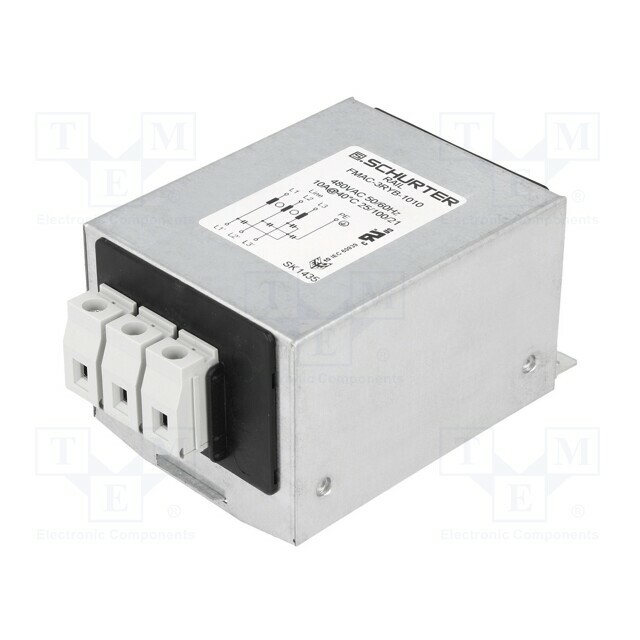 SCHURTER Filter: anti-interference; three-phase; 480VAC; 10A