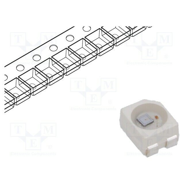 OPTOSUPPLY LED; yellow; SMD; PLCC4; 400mcd