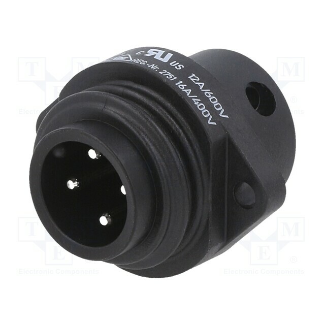 BINDER Connector: circular; 600V; 16A; PIN: