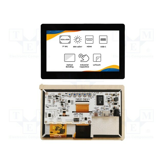 RIVERDI Display: TFT; 7"; 1024x600; Illumin: