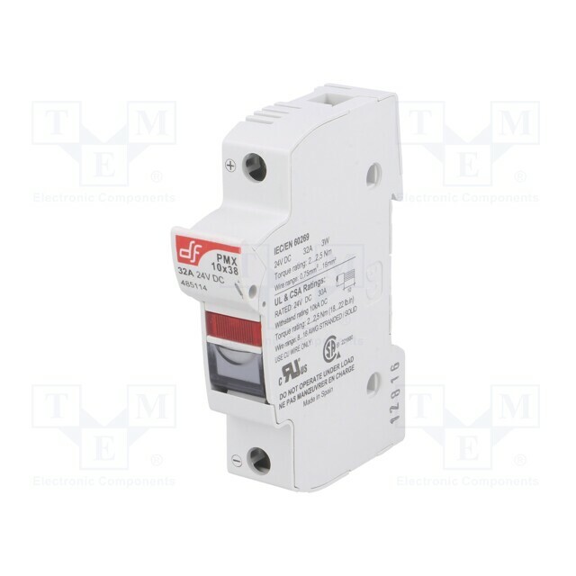 DF ELECTRIC Fuse holder; 10.3x38mm