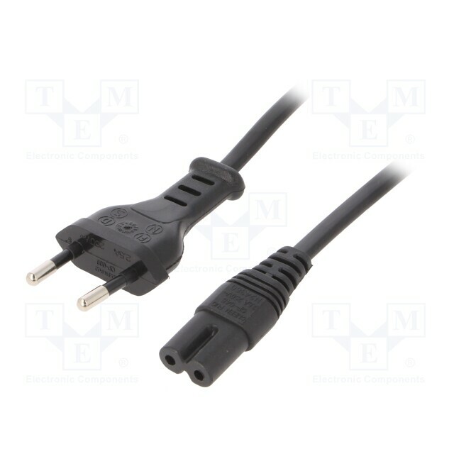 SCHURTER Cable; H03VVH2-F; 2x0.75mm2; CEE